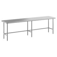 Regency Spec Line Easy Attach 24" x 108" 14-Gauge Stainless Steel Commercial Open Base Work Table