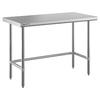 Regency Spec Line Easy Attach 24" x 48" 14-Gauge Stainless Steel Commercial Open Base Work Table