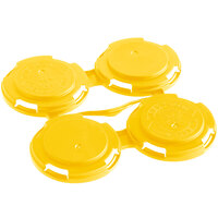 PakTech Yellow Plastic 4-Pack Customizable Can Carrier - 788/Case