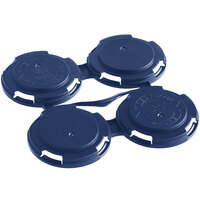 PakTech Opaque Blue Plastic 4-Pack Customizable Can Carrier - 788/Case