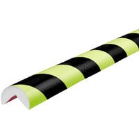 Ideal Warehouse Knuffi 24" x 24" x 3" Fluorescent Black and Yellow Type A Corner Guard 60-6700-4