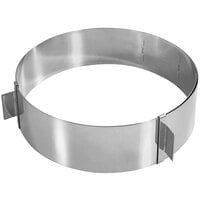 Gobel 6 1/4" - 11" x 2 3/8" Round Stainless Steel Adjustable Cake / Food Ring Mold 896480