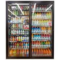 Styleline RM3075-NT 30" x 75" Walk-In Cooler Merchandiser Door with Shelving - 2/Set