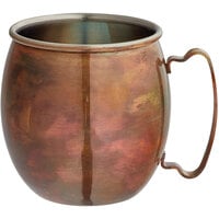 Acopa Alchemy 16 oz. Dark Antique Copper Moscow Mule Mug - 4/Pack