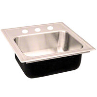 Just Manufacturing CU-SBL-1613-A-GR-2 Copper Drop-In Sink Bowl with 2 Faucet Holes - 16 inch x 13 inch