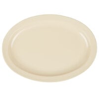 Carlisle KL12625 Kingline 13 1/2" x 9 3/4" x 1 3/16" Tan Oval Platter - 12/Case