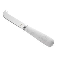 Acopa 6 7/8" Stainless Steel Cheese Knife / Server with White Marble Handle