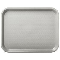 Carlisle CT101423 Cafe 10 inch x 14 inch Gray Standard Plastic Fast Food Tray - 24/Case