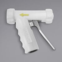 Sani-Lav N1SSW White Stainless Steel Insulated Spray Nozzle with Stainless Steel Handle