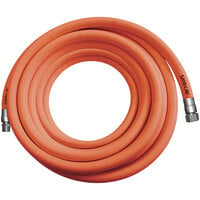 Sani-Lav H503 50' Safety Orange Washdown Hose with Stainless Steel 3/4 inch Swivel MGHT and 3/4 inch FHGT Connections