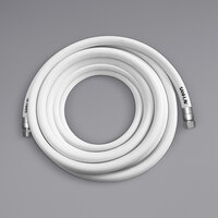 Sani-Lav H50W3 50' White Washdown Hose with Stainless Steel 3/4 inch Swivel MGHT and 3/4 inch FHGT Connections