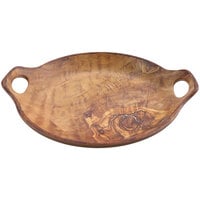 cheforward™ by GET Savor 9 1/16 inch Faux Wood Melamine Wok / Plate - 12/Case