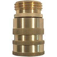 Sani-Lav N19 Quick Disconnect Brass Non-Swivel Hose Adapter with 3/4 inch FGHT Inlet and 3/4 inch MGHT Outlet Connections