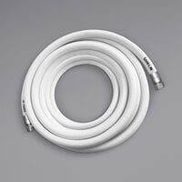 Sani-Lav H100W3 100' White Washdown Hose with Stainless Steel 3/4 inch Swivel MGHT and 3/4 inch FHGT Connections