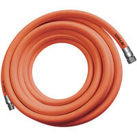 Sani-Lav H1003 100' Safety Orange Washdown Hose with Stainless Steel 3/4 inch Swivel MGHT and 3/4 inch FHGT Connections
