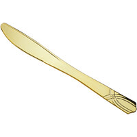 Gold Visions 7 1/2 inch Gold Look Heavy Weight Plastic Knife - 400/Case