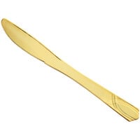 Visions 7 1/2" Elegant Gold Heavy Weight Plastic Knife - 400/Case