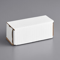 Lavex Industrial 4 inch x 3 inch x 3 inch White Tuck Top Corrugated Mailer - 50/Bundle