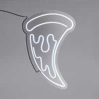 Canvas Freaks Neon White Pizza Slice Sign