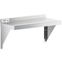 Regency 16 Gauge Stainless Steel 12" x 24" Heavy Duty Solid Wall Shelf