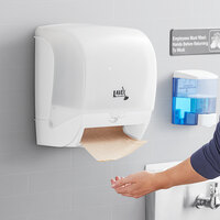 Lavex Janitorial Translucent White Automatic Paper Towel Dispenser with Motion Sensor