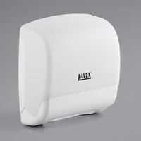 Lavex Translucent White Mini Multifold Plastic Paper Towel Dispenser