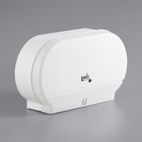 Lavex White 9" Double Roll Jumbo Toilet Tissue Dispenser