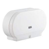 Lavex White Double Roll Jumbo Toilet Tissue Dispenser