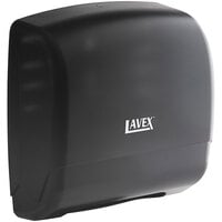 Lavex Translucent Black Mini Multifold Plastic Paper Towel Dispenser