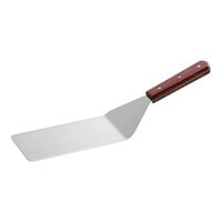 Thunder Group 8" x 4" Solid Turner with Oversize Straight Blade and Wood Handle