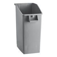 Lavex 92 Qt. / 23 Gallon Slim Gray Rectangular Under-Counter Trash Can