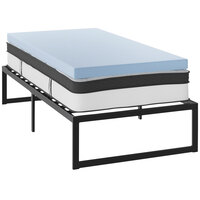 Flash Furniture 14 inch Twin Bed Frame with 12 inch Mattress and 3 inch Memory Foam