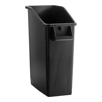 Lavex 52 Qt. / 13 Gallon Black Rectangular Under-Counter Trash Can