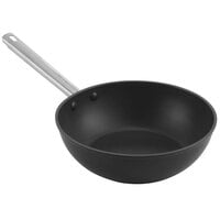 Spring USA Endurance 11 inch Tri-Ply Aluminum Non-Stick Flat Bottom Wok with Stainless Steel Handle 8452-30/28