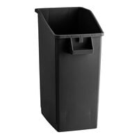 Lavex 92 Qt. / 23 Gallon Black Rectangular Under-Counter Trash Can