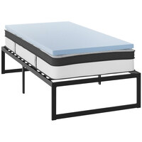 Flash Furniture 14 inch Twin Bed Frame with 10 inch Mattress and 3 inch Memory Foam