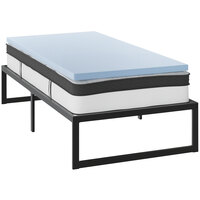 Flash Furniture 14 inch Twin Bed Frame with 10 inch Mattress and 2 inch Memory Foam