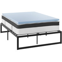 Flash Furniture 14 inch Full Bed Frame with 12 inch Mattress and 2 inch Memory Foam