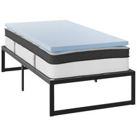 Flash Furniture 14 inch Twin Bed Frame with 12 inch Mattress and 2 inch Memory Foam