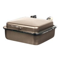 Spring USA Seasons 2/3 Size Rectangular Bronze Stainless Steel Induction Chafer with Chrome Accents 2384-567