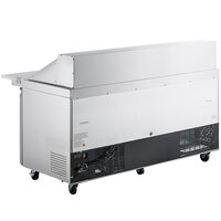 Avantco SS-PT-71M-C 70 inch 3 Door Mega Top Stainless Steel Refrigerated Sandwich Prep Table with 11 1/2 inch Cutting Board