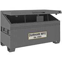Durham Mfg 60 1/8" x 30 1/16" x 39 3/8" Lockable Steel Job Site Box with Sloped Lid JSCSL-306040-94T-D720