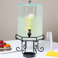 Cal-Mil 932-2INF Glacier Acrylic 2 Gallon Octagonal Beverage Dispenser with Infusion Chamber