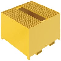 Vestil 400 Gallon Yellow Steel Intermediate Bulk Crate Spill Container ISCS-1 - 2500 lb. Capacity