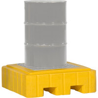 Vestil 62 Gallon Yellow Polyethylene 1 Drum Ultra Spill Pallet DR-1-UT - 800 lb. Capacity