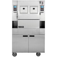 AutoFry MTI-40E 6.0 Gallon Double Basket Mobile Automatic Ventless Fryer - 208/240V, 1 Phase