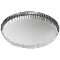 Gobel 11 13/16 inch Round Fluted Tin-Plated Steel Tart / Quiche Pan 126342
