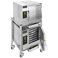 AccuTemp E62081D060 DBL Evolution Double-Stacked 12 Pan Stand-Mounted Electric Boilerless Connectionless Steamer - 208V, 12kW