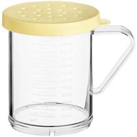 Choice 10 oz. Polycarbonate Shaker with Yellow Lid for Coarsely Ground Product