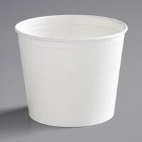 Innopak 130 oz. White Poly-Coated Food Bucket - 200/Case